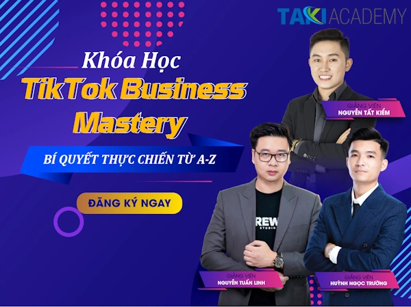 banner khoá học Tiktok business mastery tại TAKI Academy