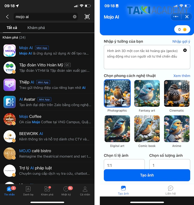Tìm hiểu về ứng dụng Mojo AI - TAKI Academy