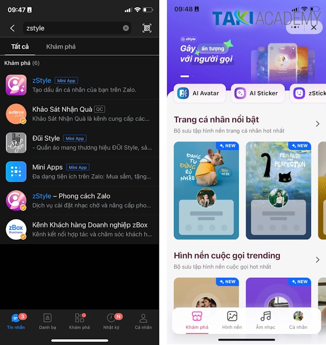 Cách dùng ứng dụng AI của Zalo: zStyle - TAKI Academy