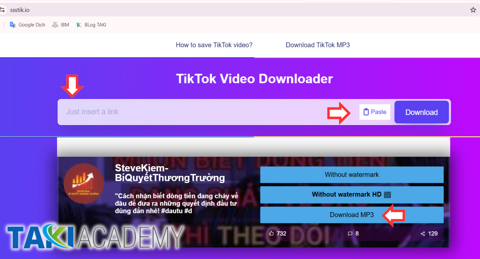 Cách tải nhạc Tiktok với ssstik.io