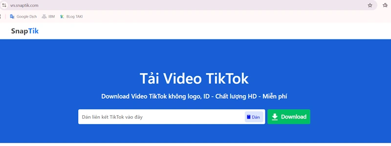 Tải video TikTok bằng máy tính với Snaptik - TAKI Academy