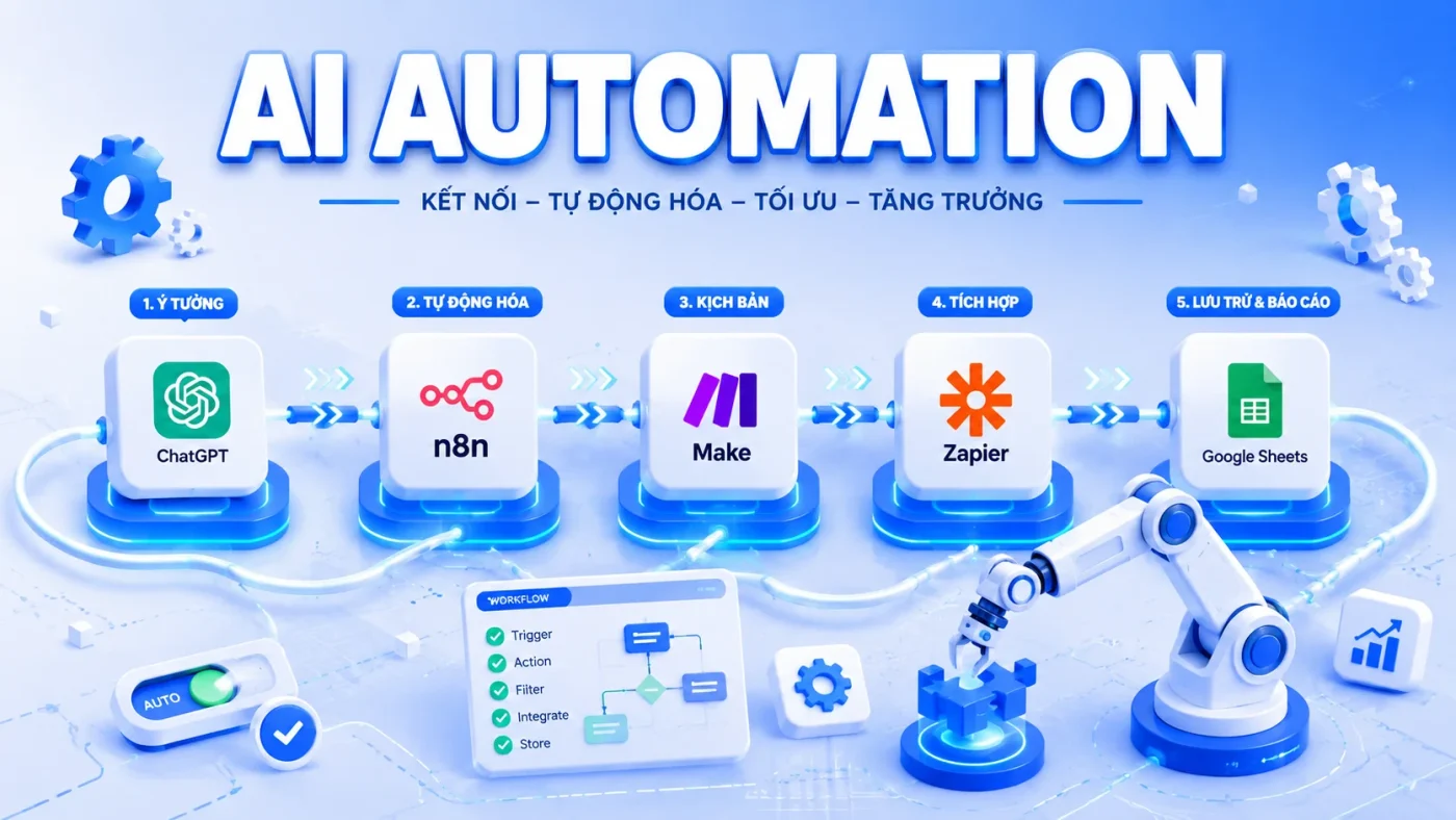 AI Automation Là Gì? Hướng Dẫn Từ A-Z Cho Người Mới Bắt Đầu