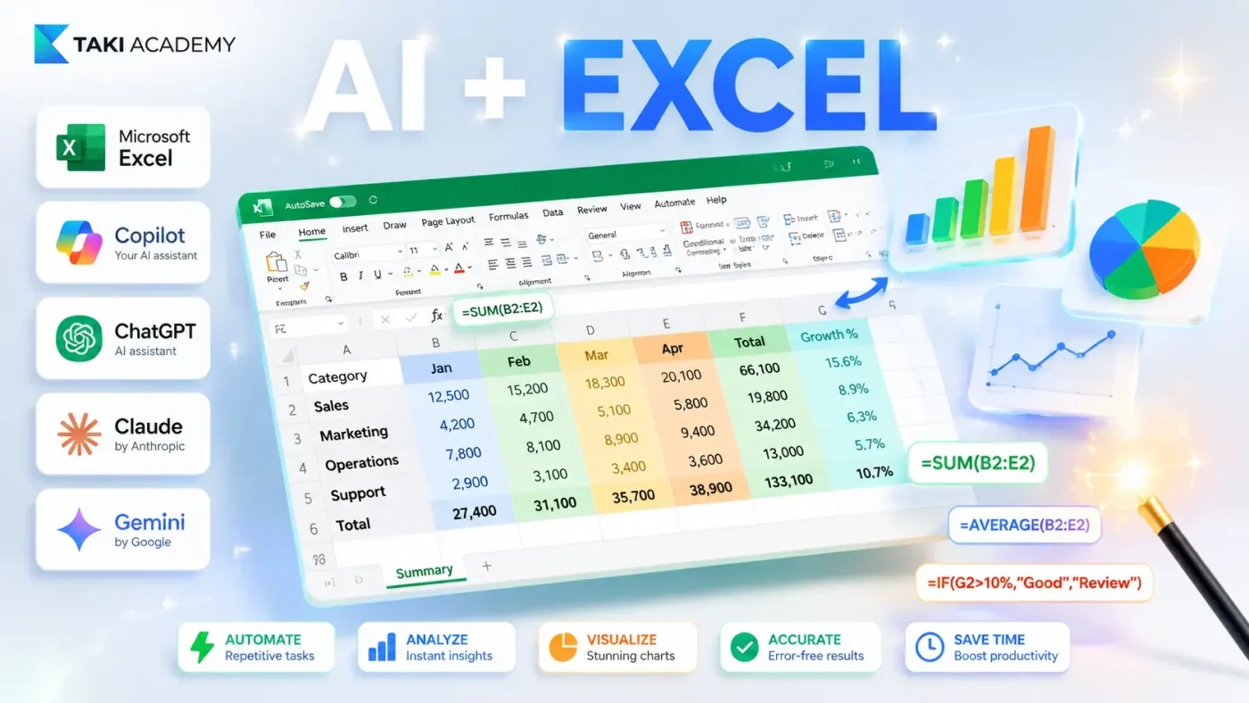 Ứng Dụng AI Vào Excel: Từ 3 Tiếng Xuống 10 Phút