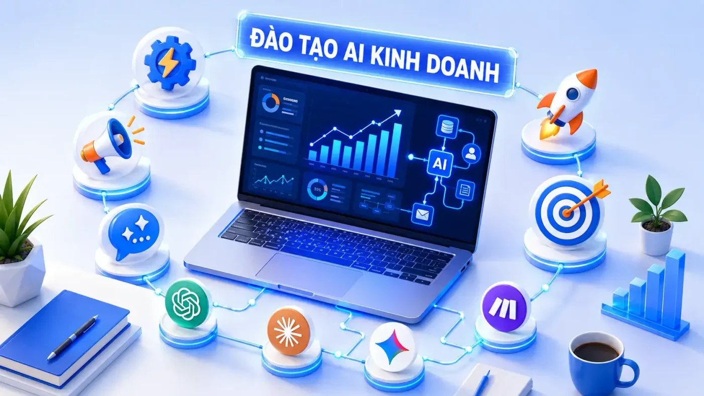 Đào tạo AI kinh doanh: Lộ trình từ số 0 đến thực chiến